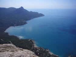 Мыс Сарыч — самая южная точка Крыма и самое узкое место Чёрного моря